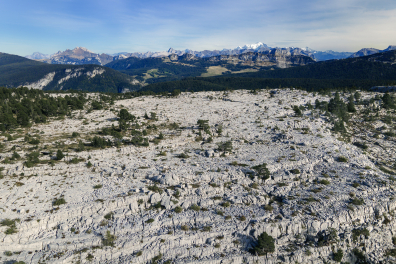 Lapiaz - Parmelan (vue aérienne)